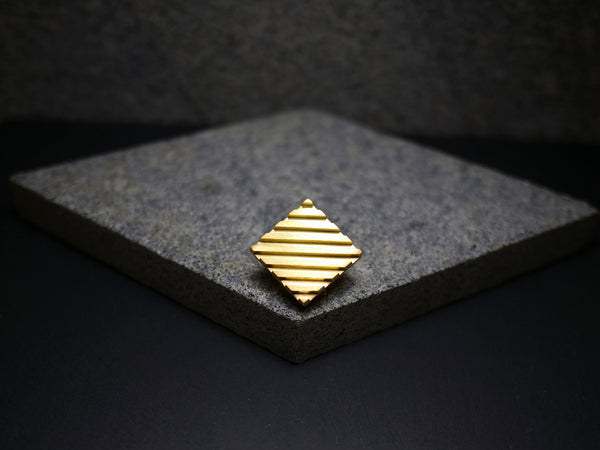 Handmade gold plated diamond bolo tie