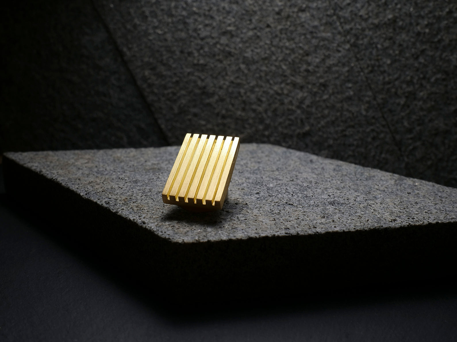 Handmade gold plated rectangle bolo tie