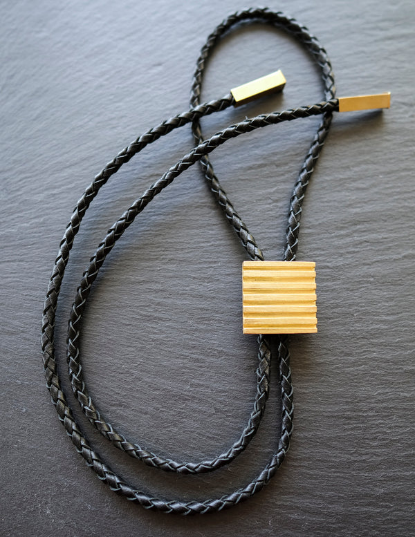 handmade gold bolo tie