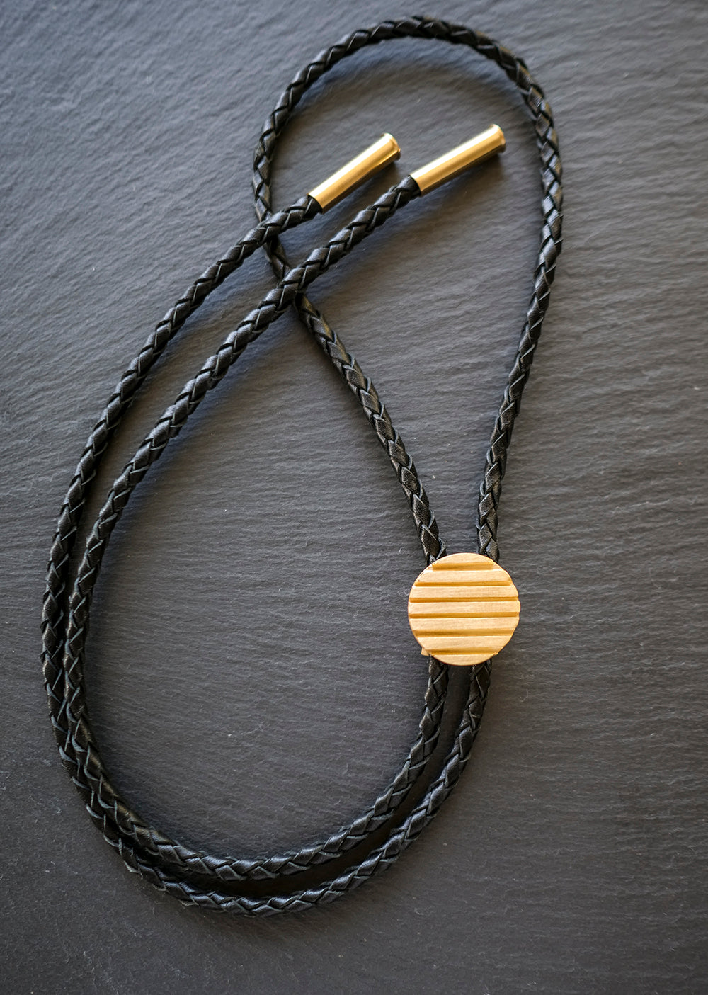 handmade gold bolo tie
