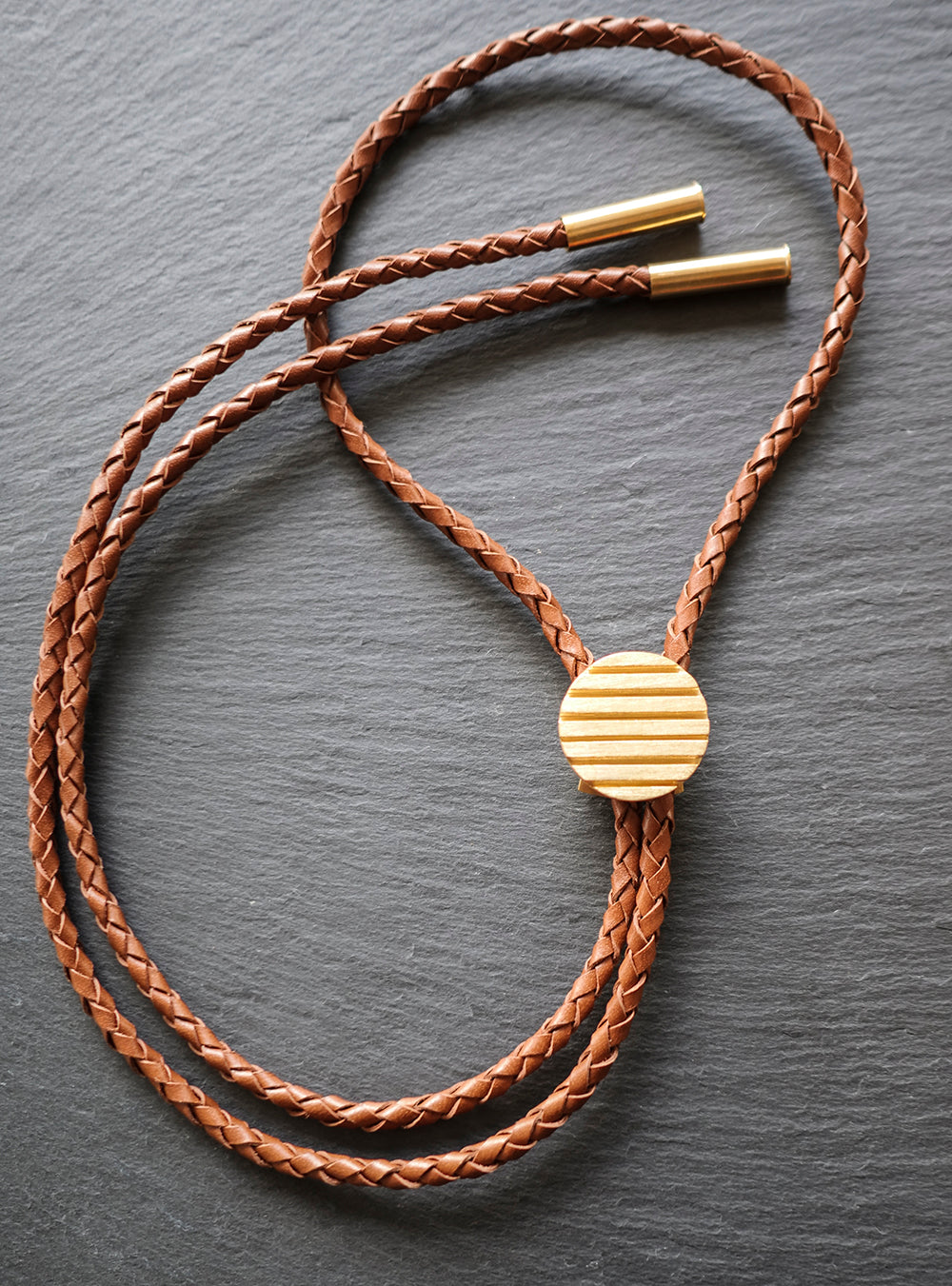 handmade gold bolo tie