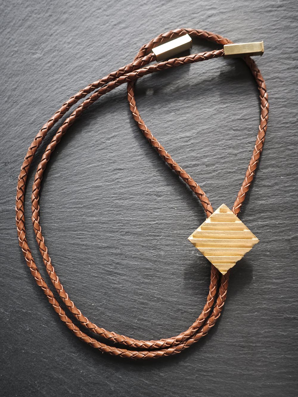 handmade gold bolo tie