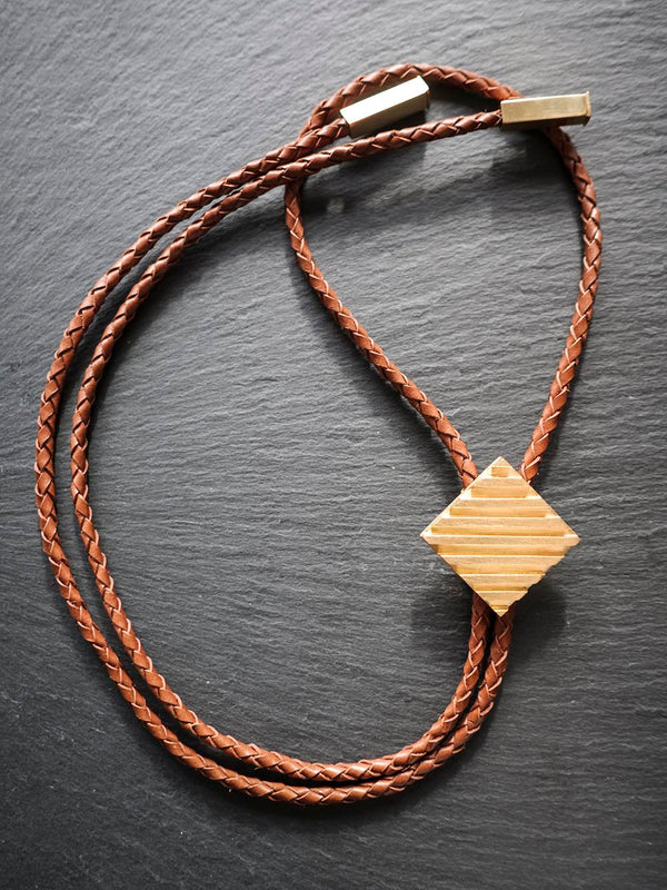 handmade gold bolo tie