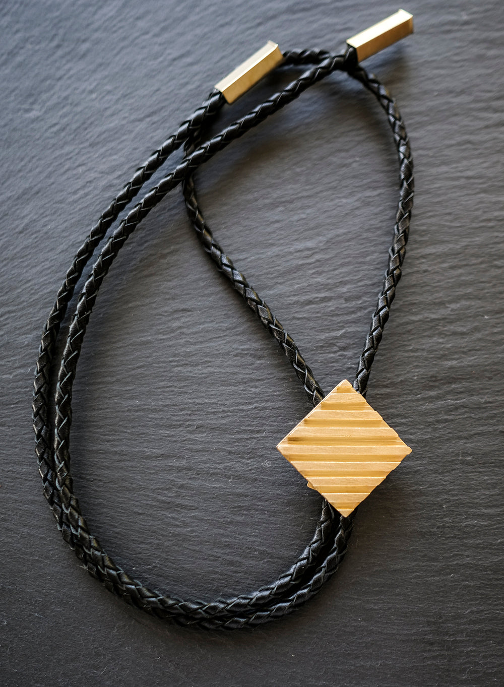 handmade gold bolo tie