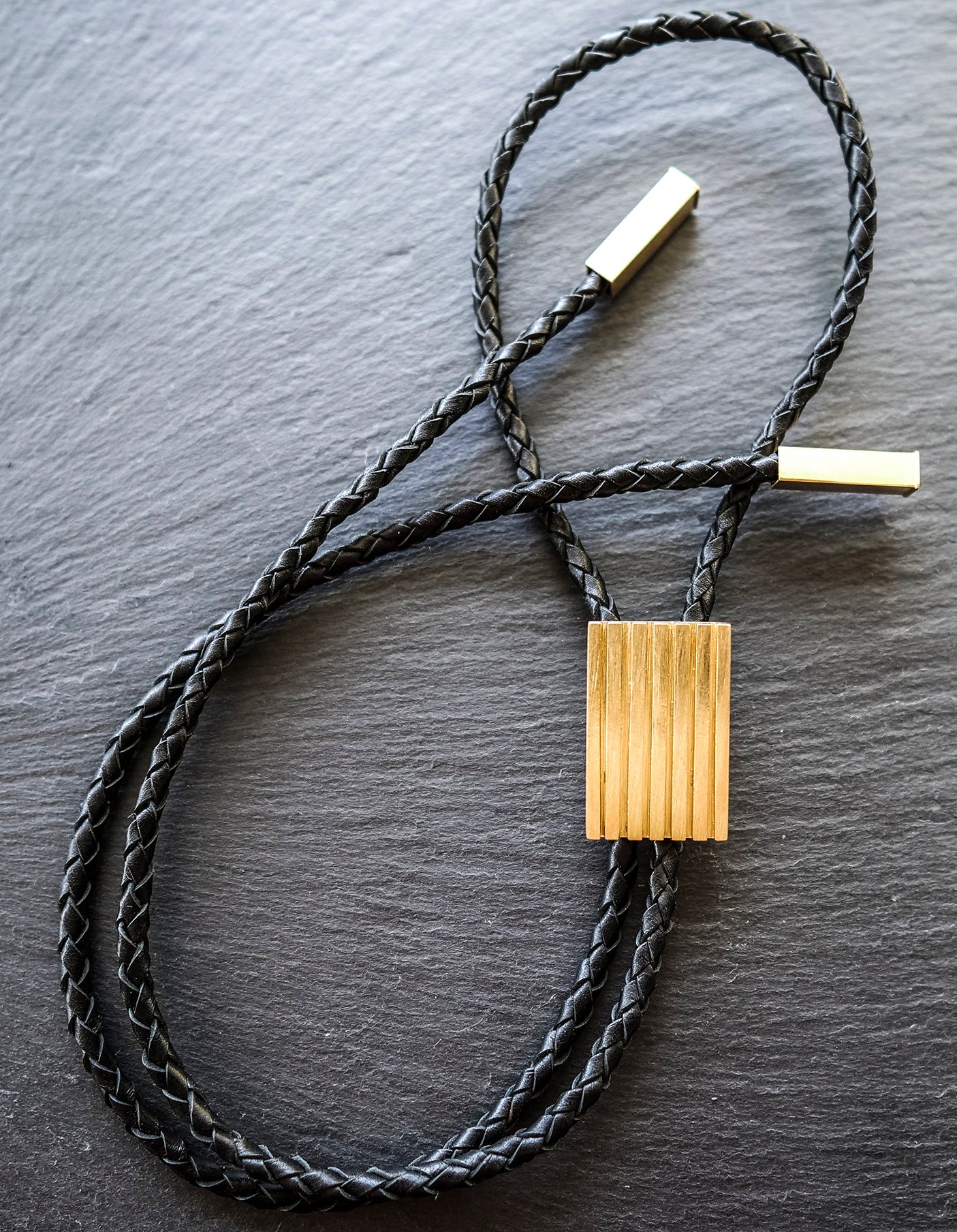 handmade gold bolo tie