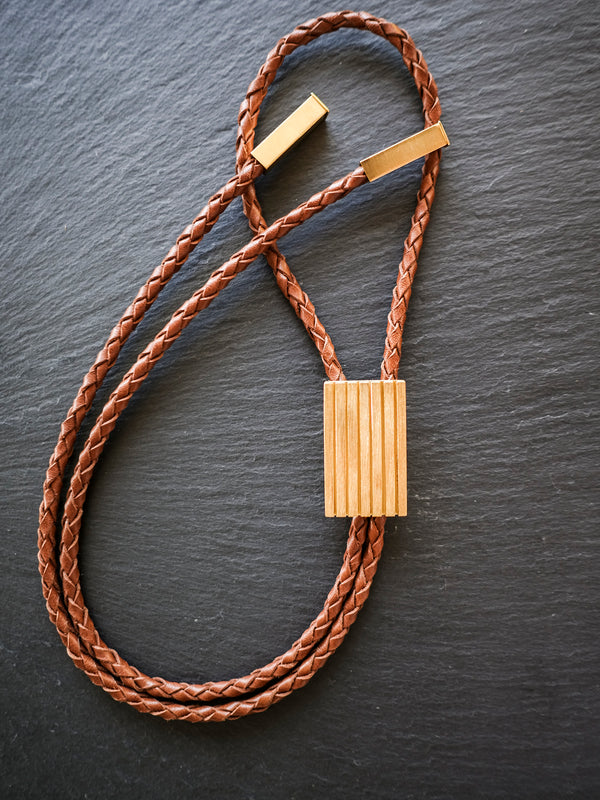handmade gold bolo tie
