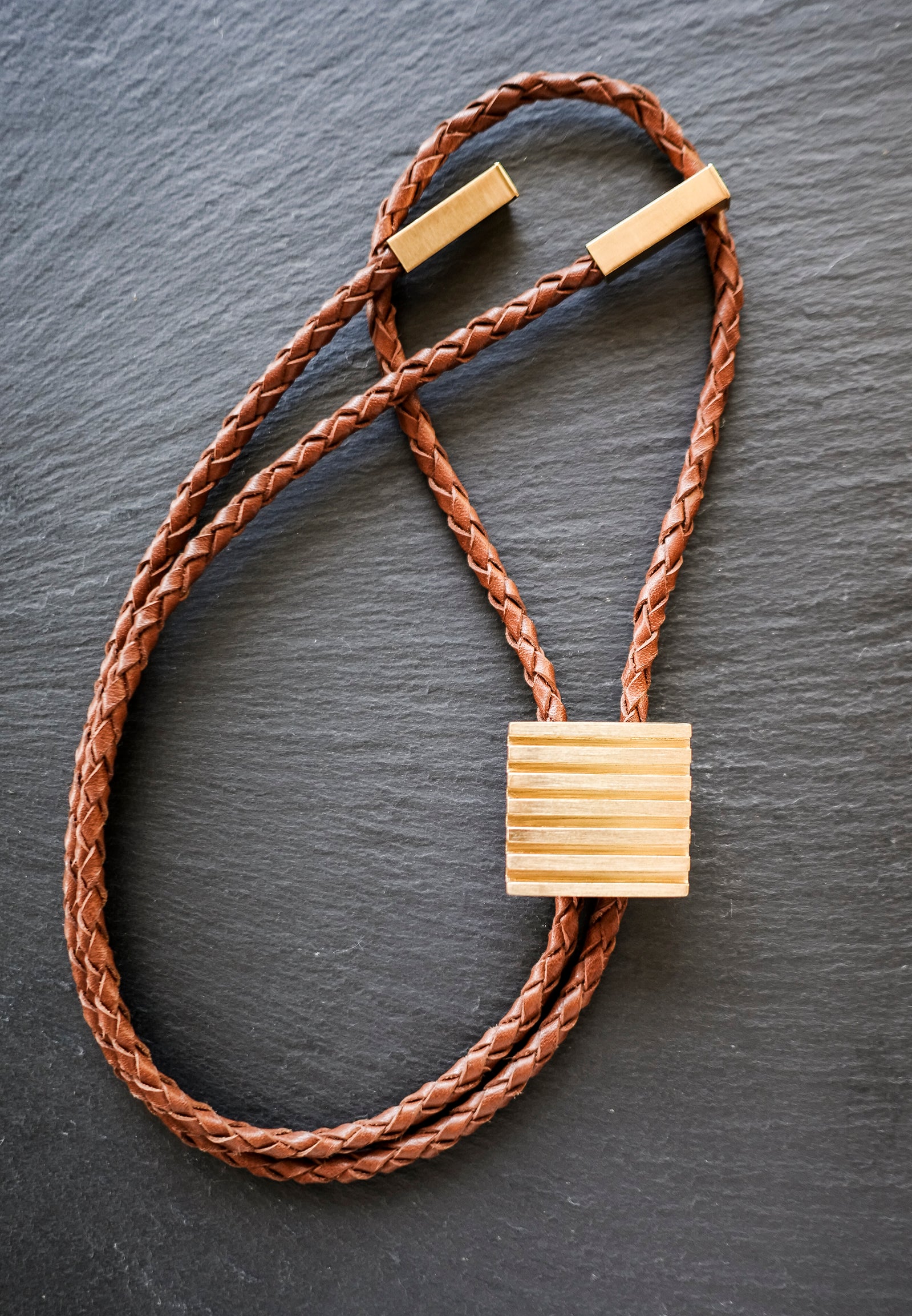 handmade gold bolo tie