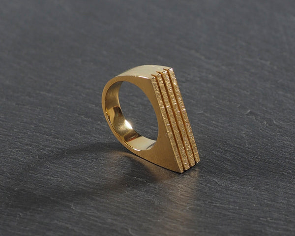 Angulo Ring 24kt Plated Yellow Gold on Sterling Silver