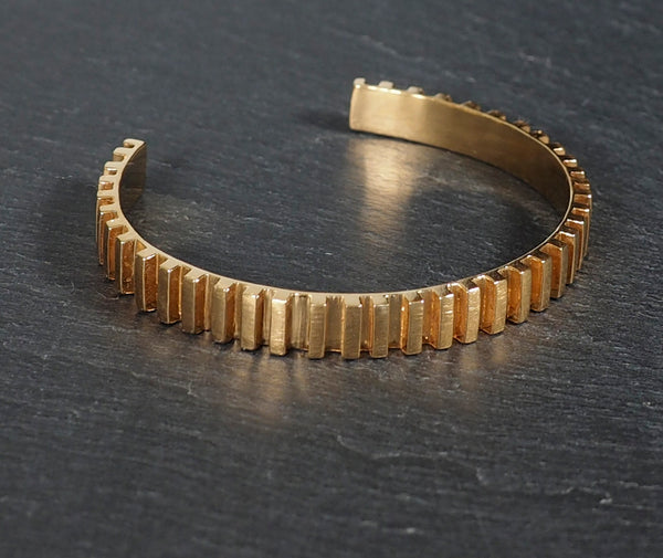 Linear Bracelet 24kt Plated Yellow Gold on Sterling Silver