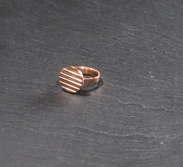 Circulo Ring 24kt Plated Rose Gold on Sterling Silver