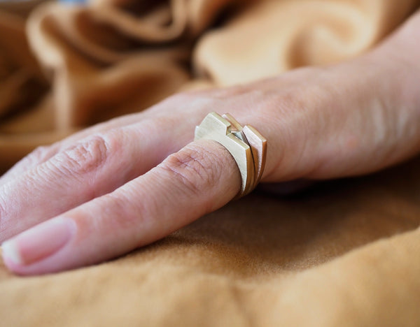 Mountain Ring in solid 9ct Rose Gold