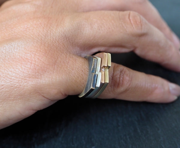 Mountain Ring in solid 9ct Rose Gold