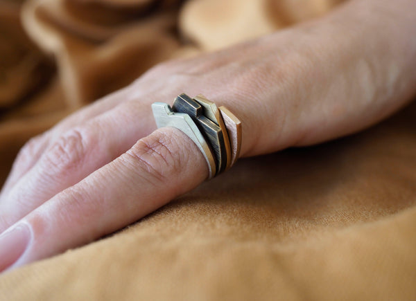 Mountain Ring in Night Bronze