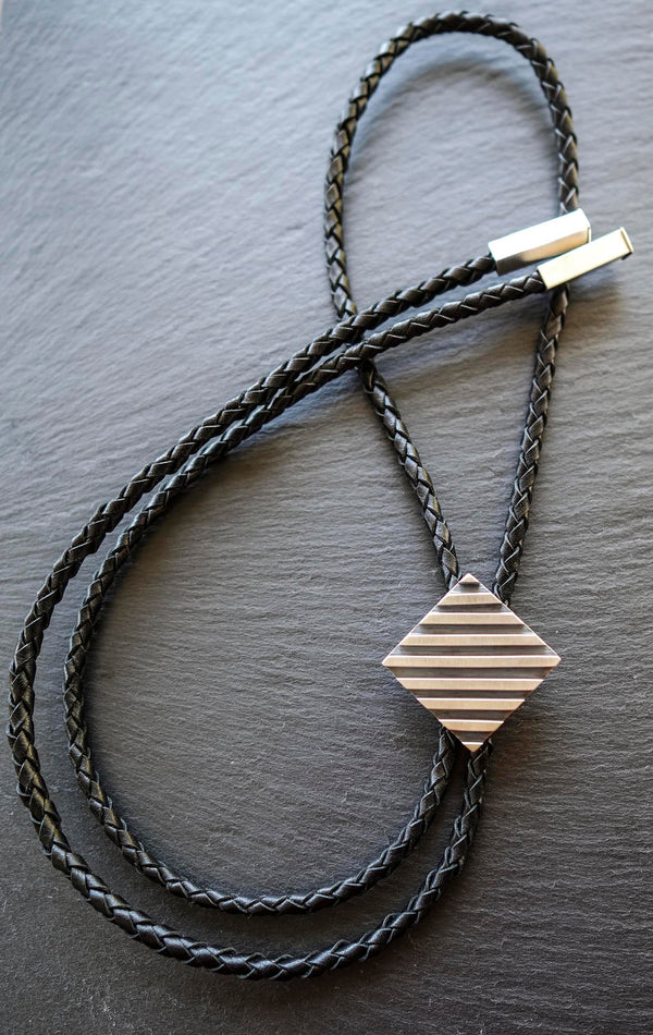 Handmade silver bolo tie
