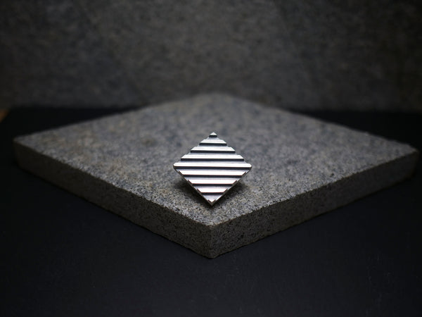 Handmade silver diamond bolo tie