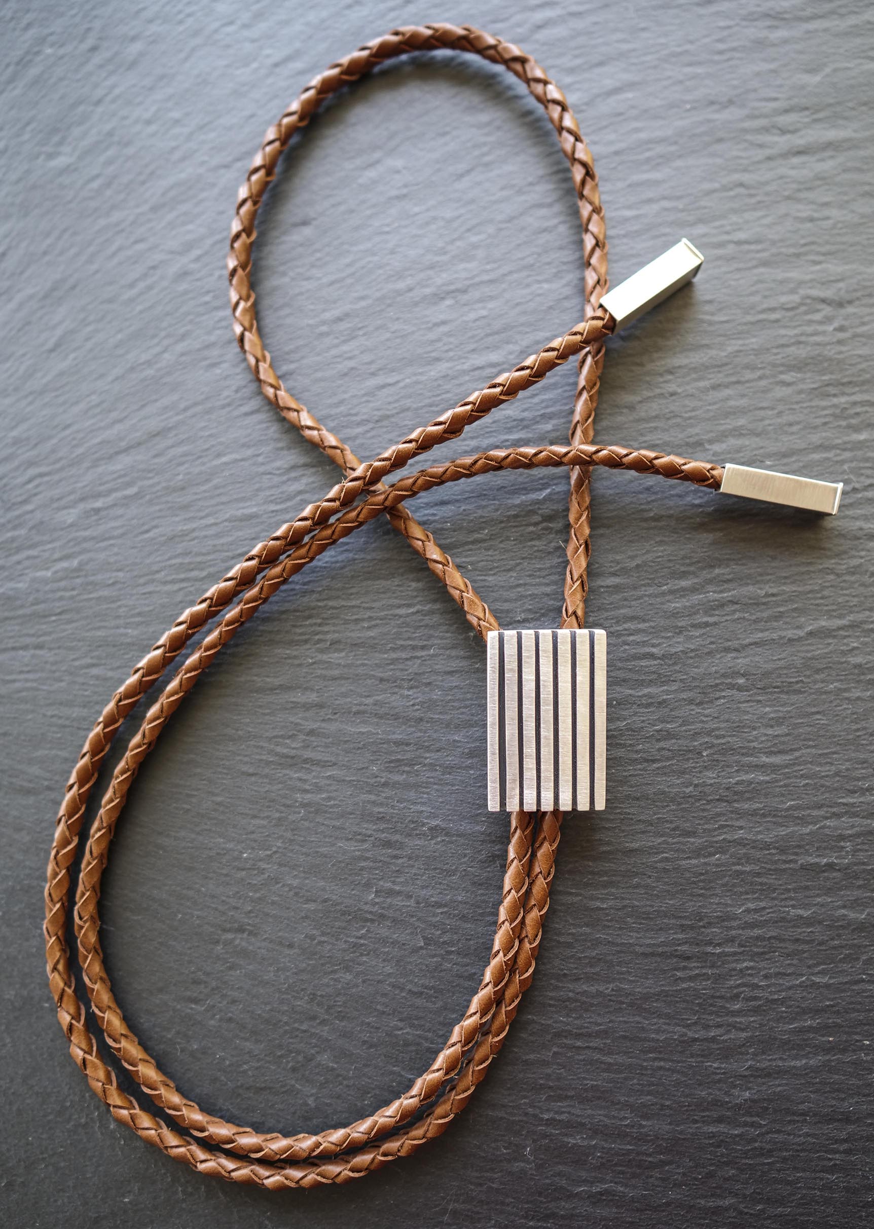 Handmade silver bolo tie