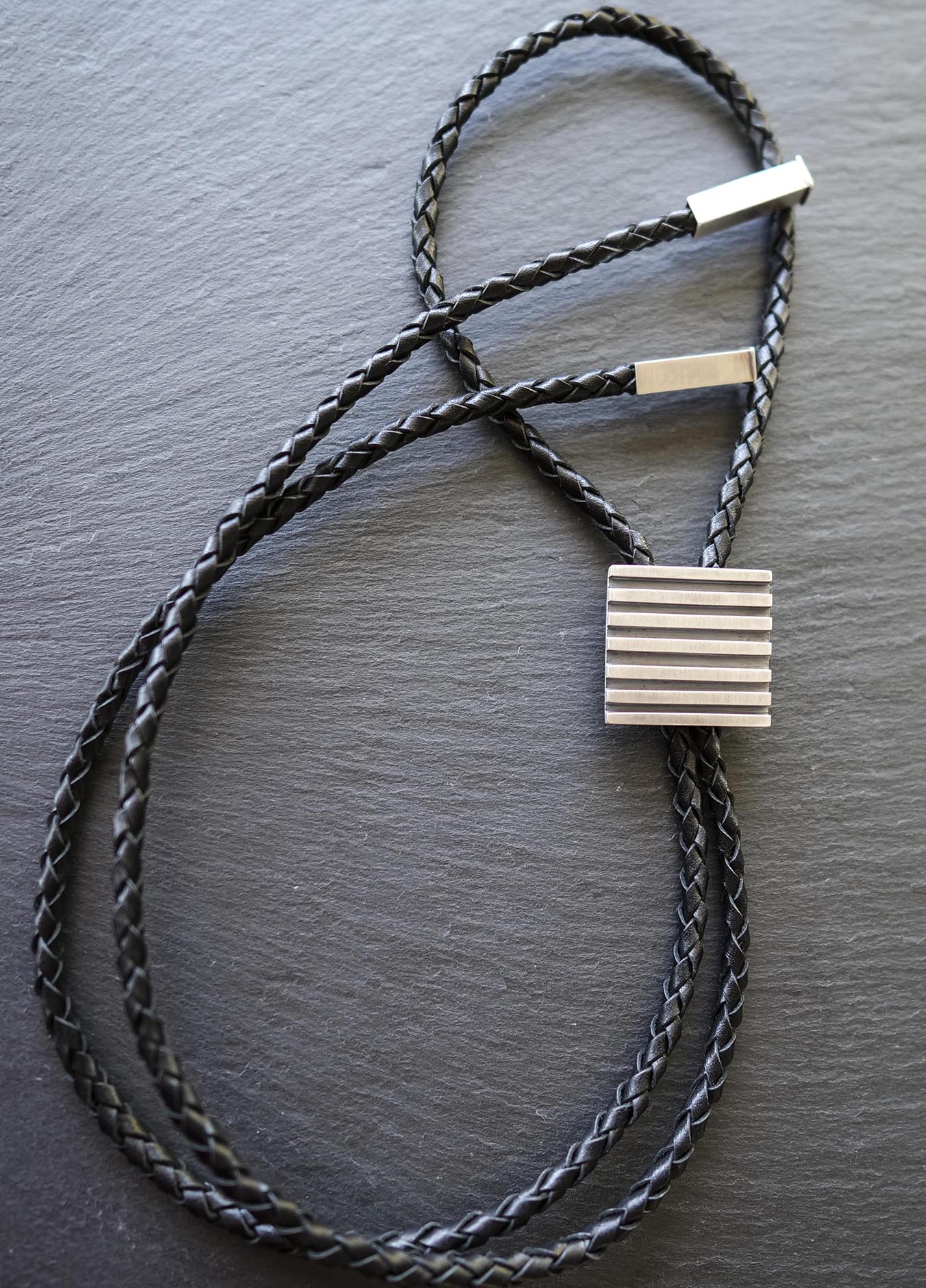 Handmade silver bolo tie