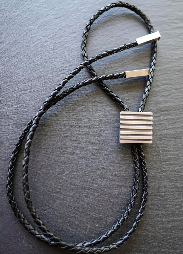 Handmade silver bolo tie