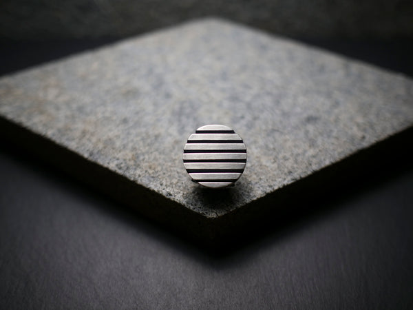 Handmade silver circle bolo tie