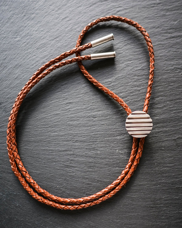 Handmade silver bolo tie