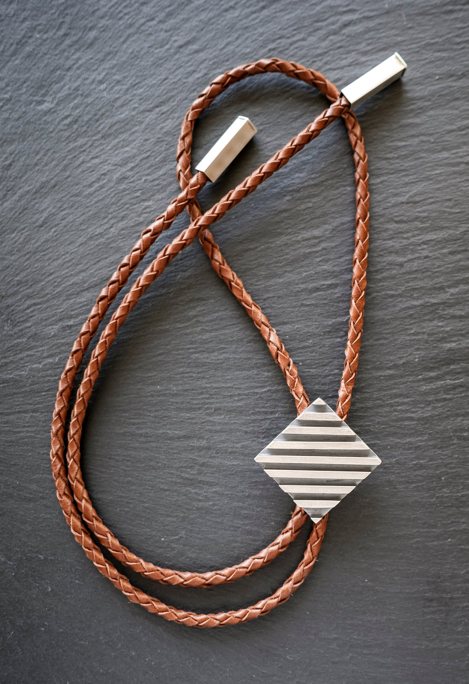 Handmade silver bolo tie