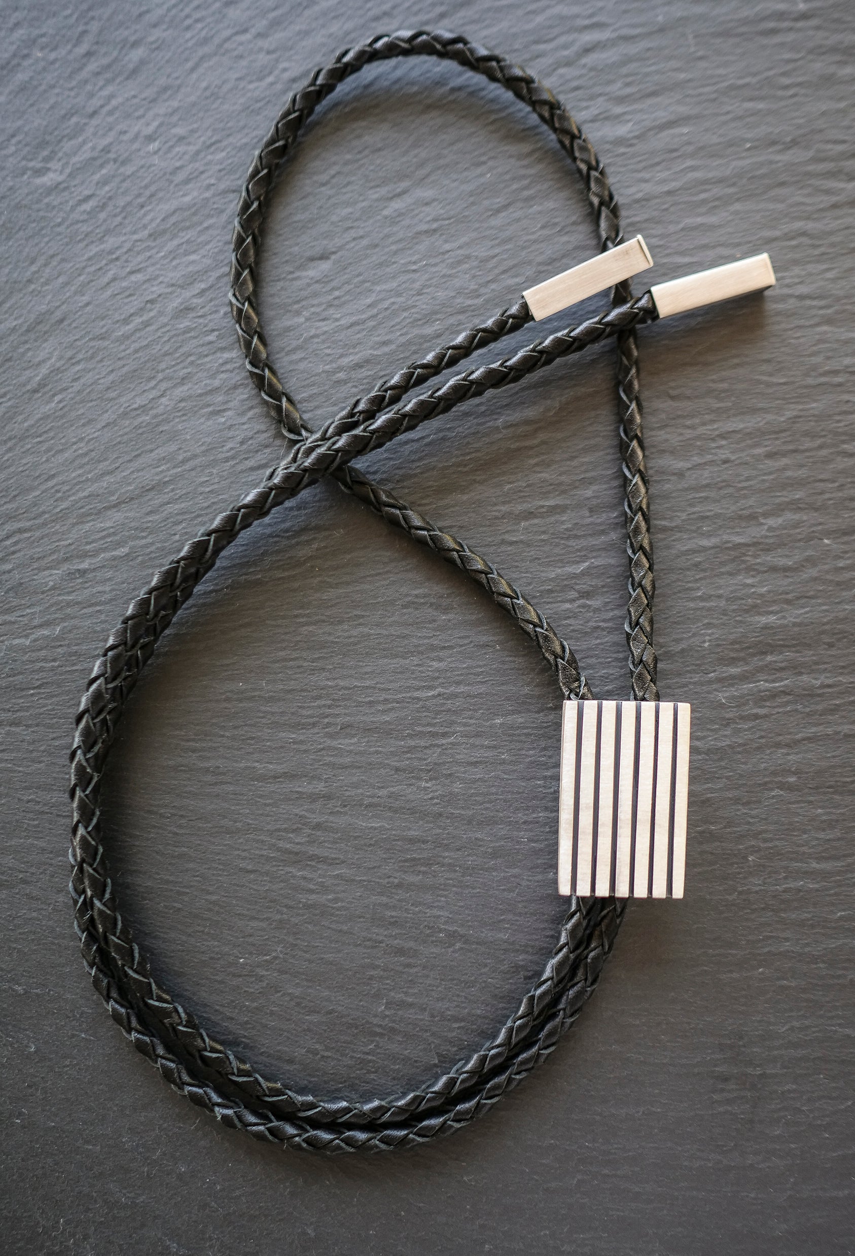 Handmade silver bolo tie