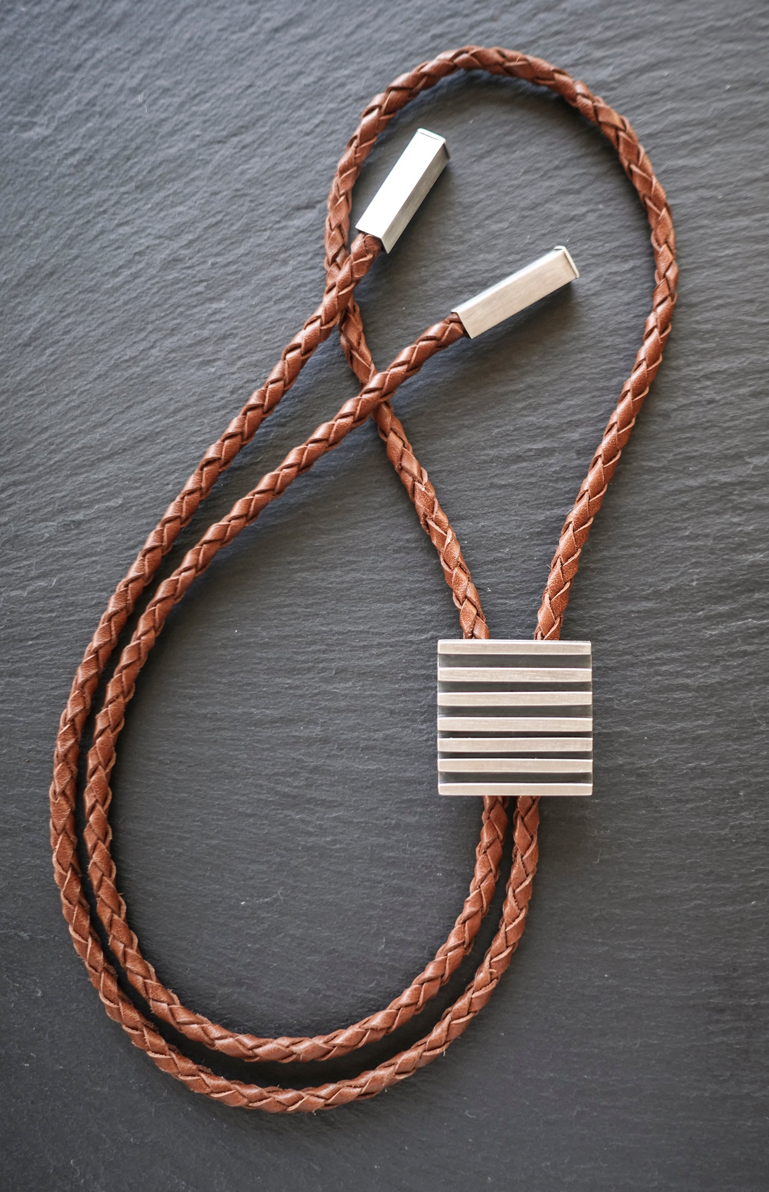 Handmade silver bolo tie