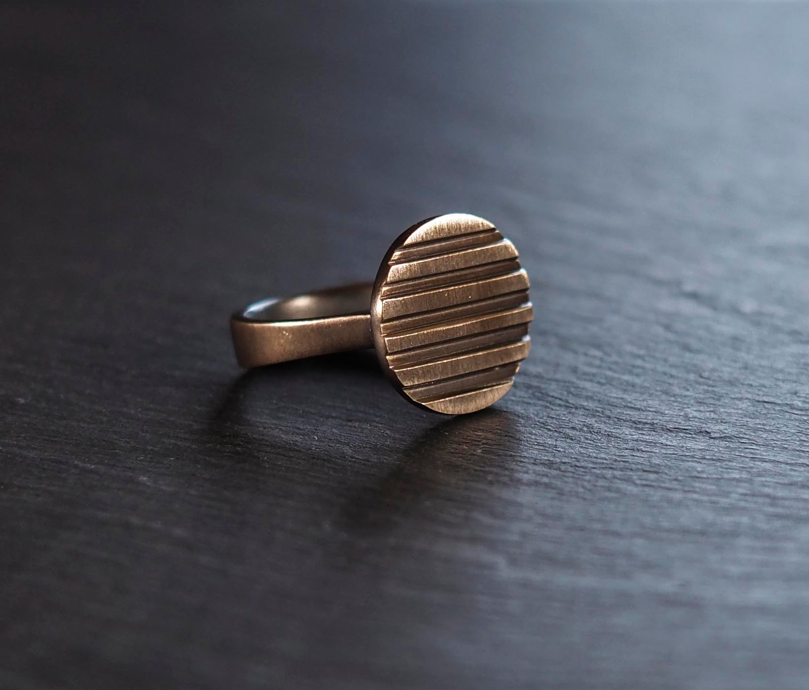 Circulo Ring Oxidised Silver